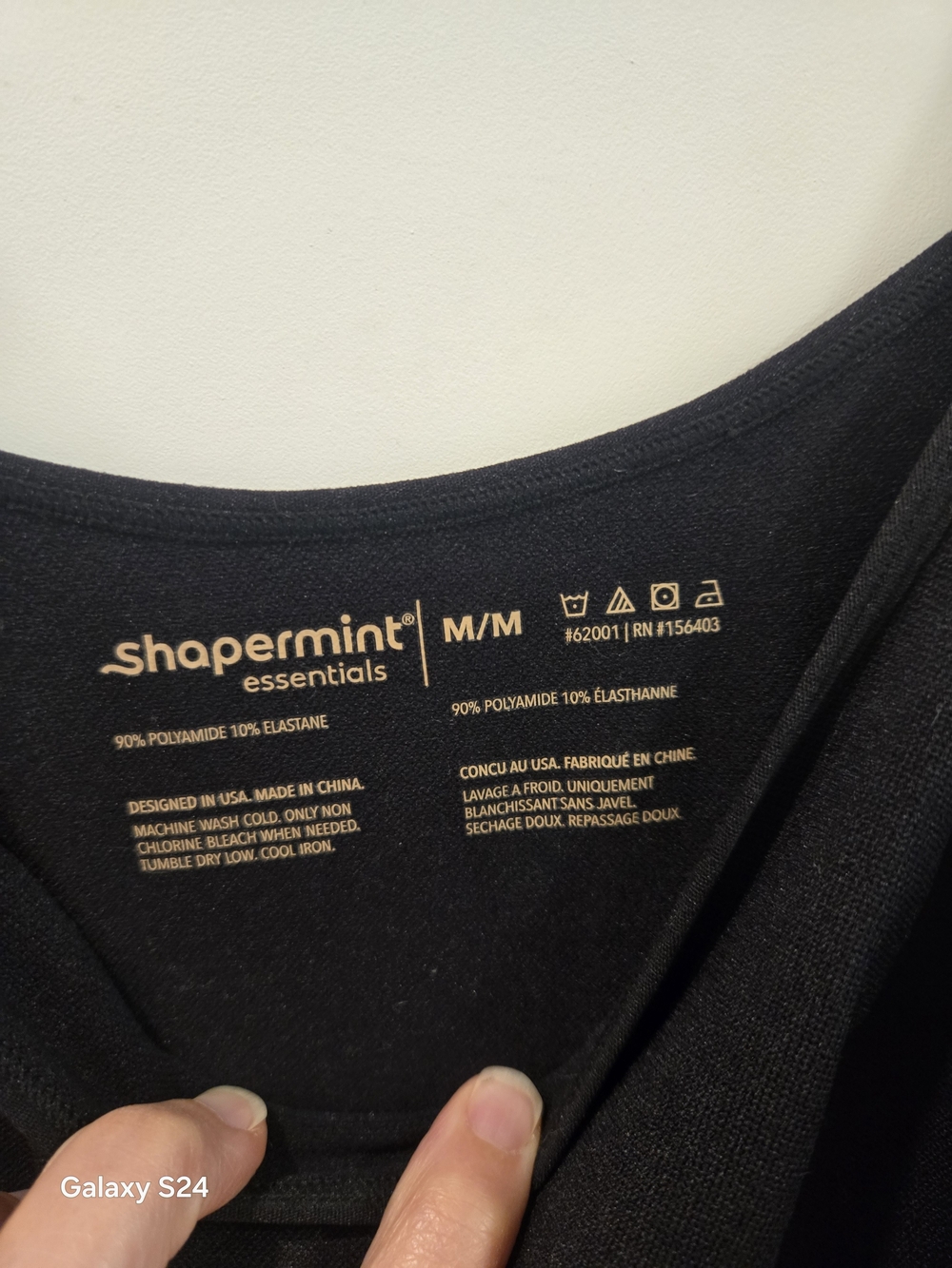 Shapermint Essentials Black Tank Top - M